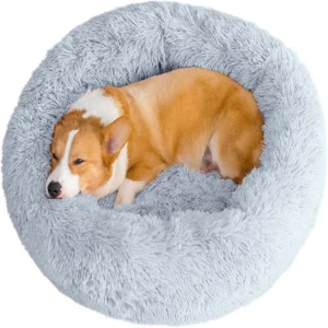 Cama Redonda de Felpa para Perros | Súper Suave, Cálida, 40–110 cm